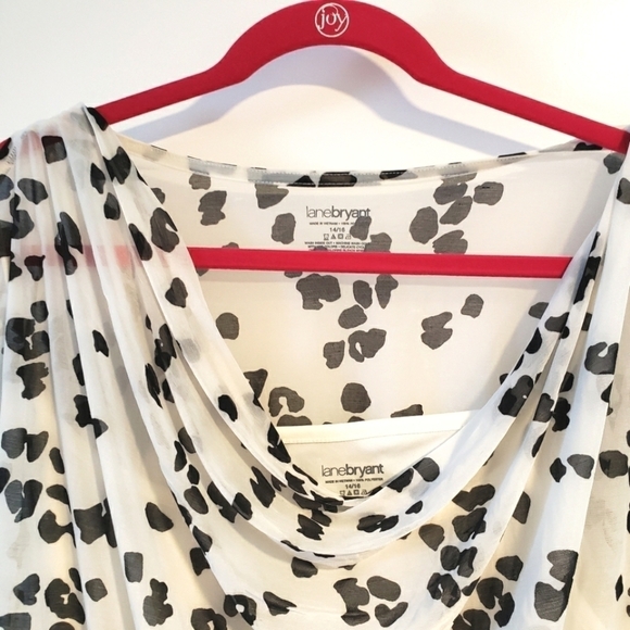 LANE BRYANT CHIFFON TOP WITH CAMI NWT - Picture 2 of 10